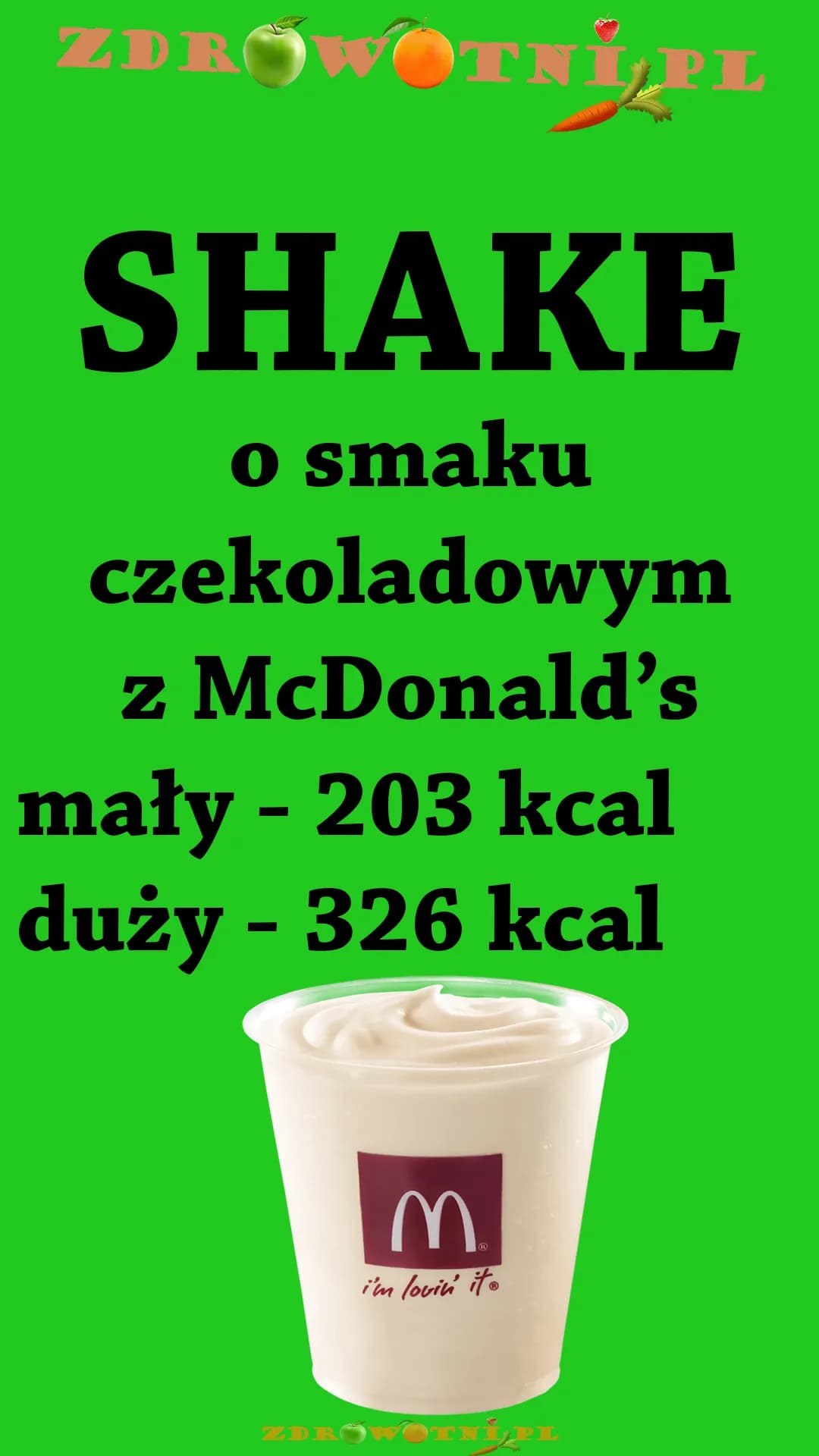 Ile kalorii ma shake czekoladowy z McDonald's i jak wpływa na dietę?